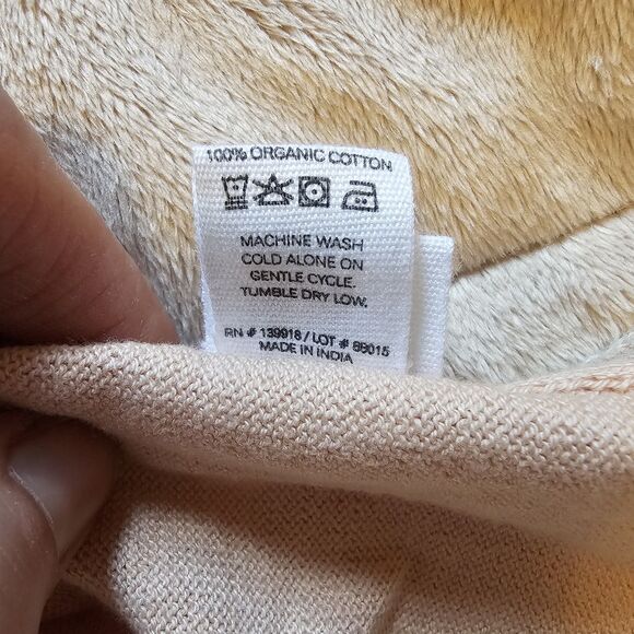 Zestt Organics 100% Organic Cotton Colorblock Scarf Travel Wrap Neutral Beige - Picture 5 of 6